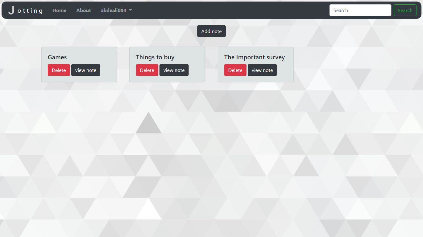 Abdeali Stationwala Jotting Website App