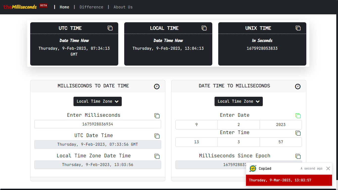 Abdeali Stationwala theMilliseconds Website App